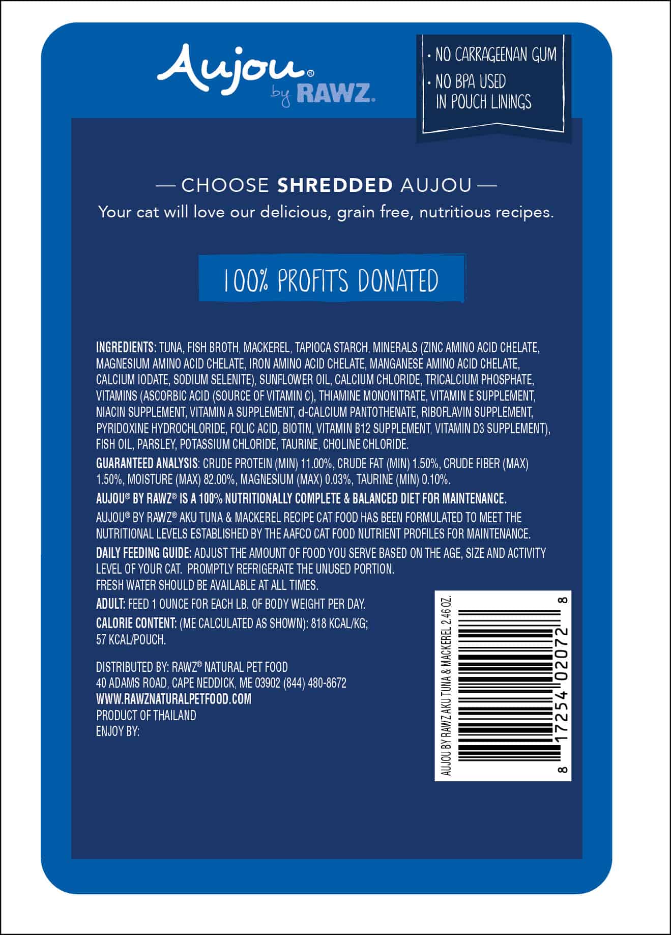 RAWZ AUJOU TUNA MACKEREL