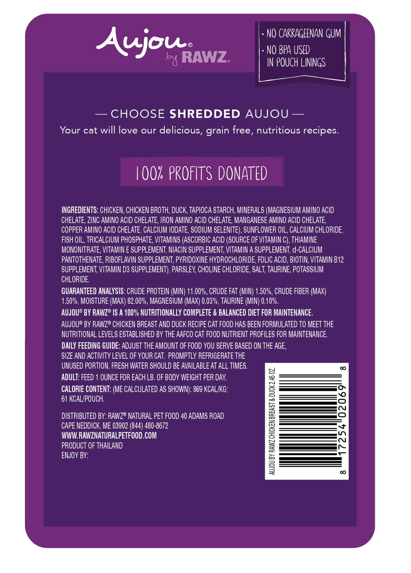 RAWZ AUJOU CHICKEN BREAST & DUCK