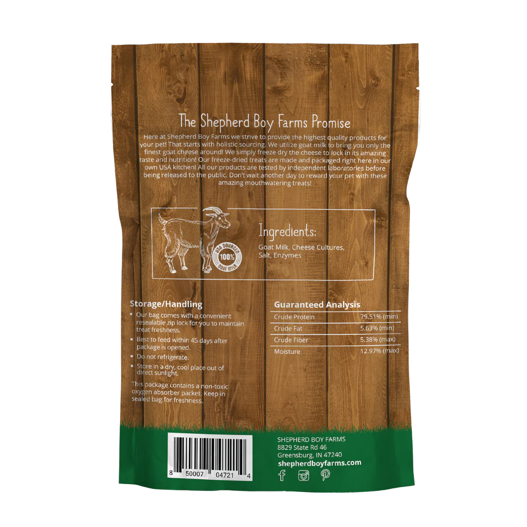 SHEPHERD BOY FARMS FREEZE DRIED GOAT CHEESE
