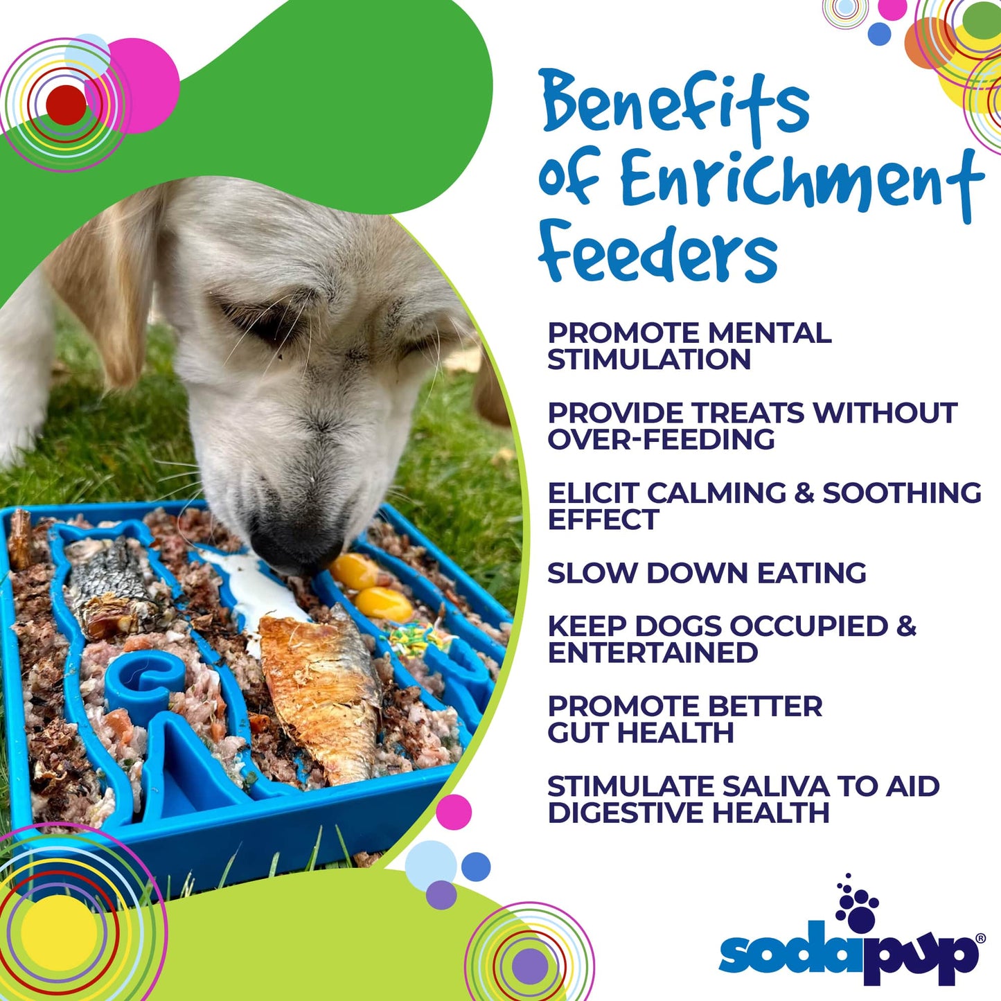SODAPUP WAITING DOGS DESIGN ETRAY ENRICHMENT TRAY FOR DOGS