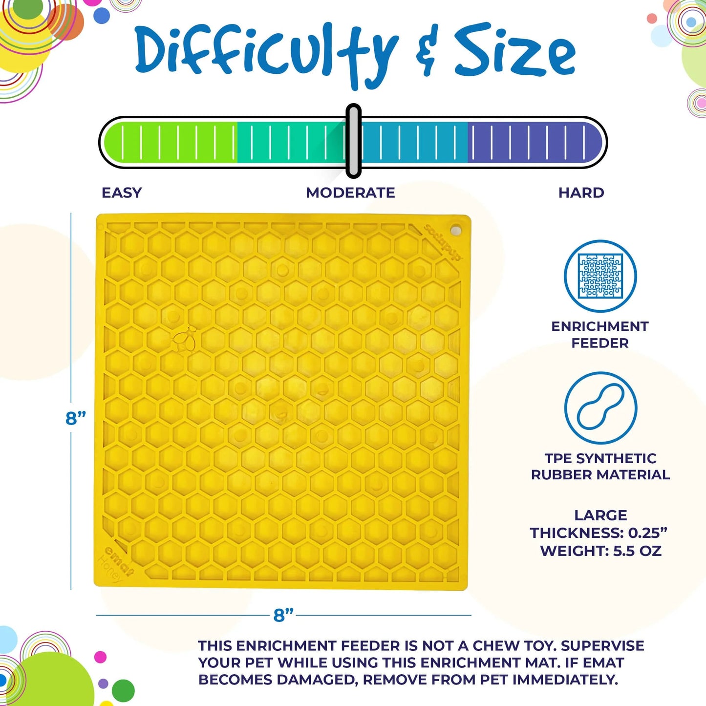 SODAPUP HONEYCOMB DESIGN EMAT ENRICHMENT LICK MAT