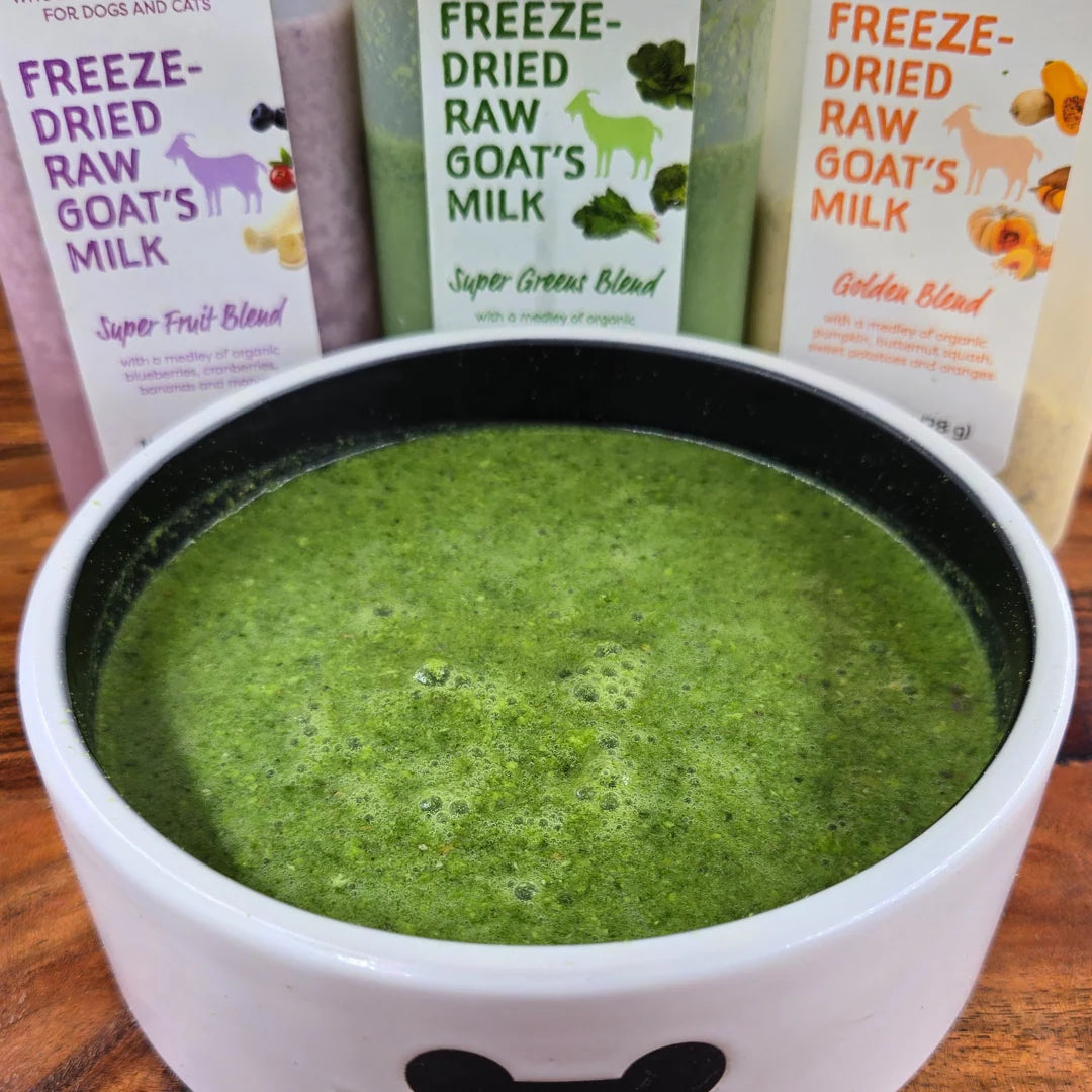 SHEPHERD BOY FARMS FREEZE DRIED GOAT MILK SUPER GREENS 2 oz