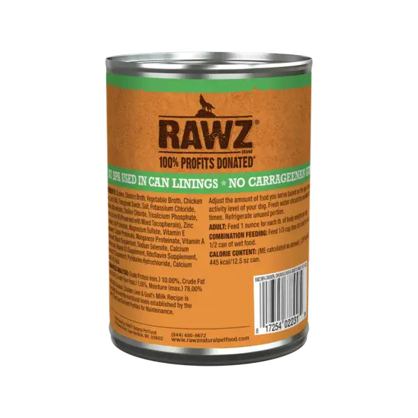 RAWZ CHICKEN, CHICKEN LIVER & GOAT’S MILK PATE
