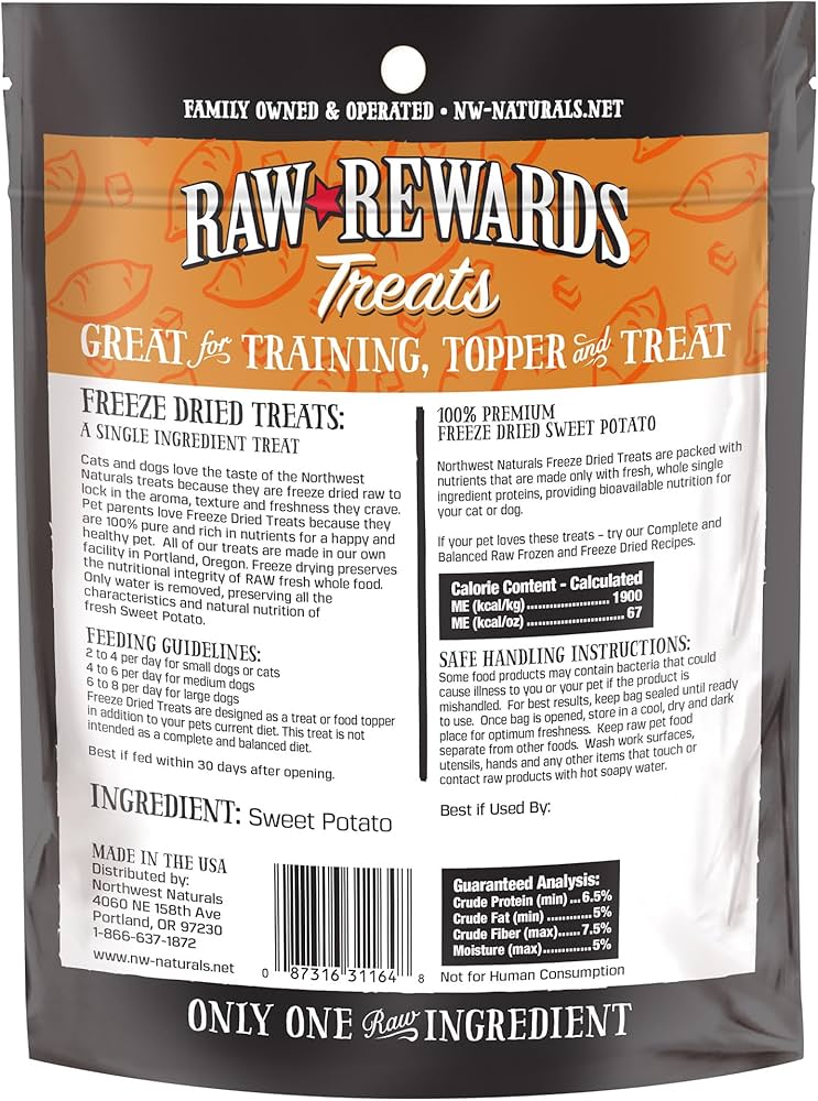 NORTHWEST NATURALS FREEZE DRIED SWEET POTATO