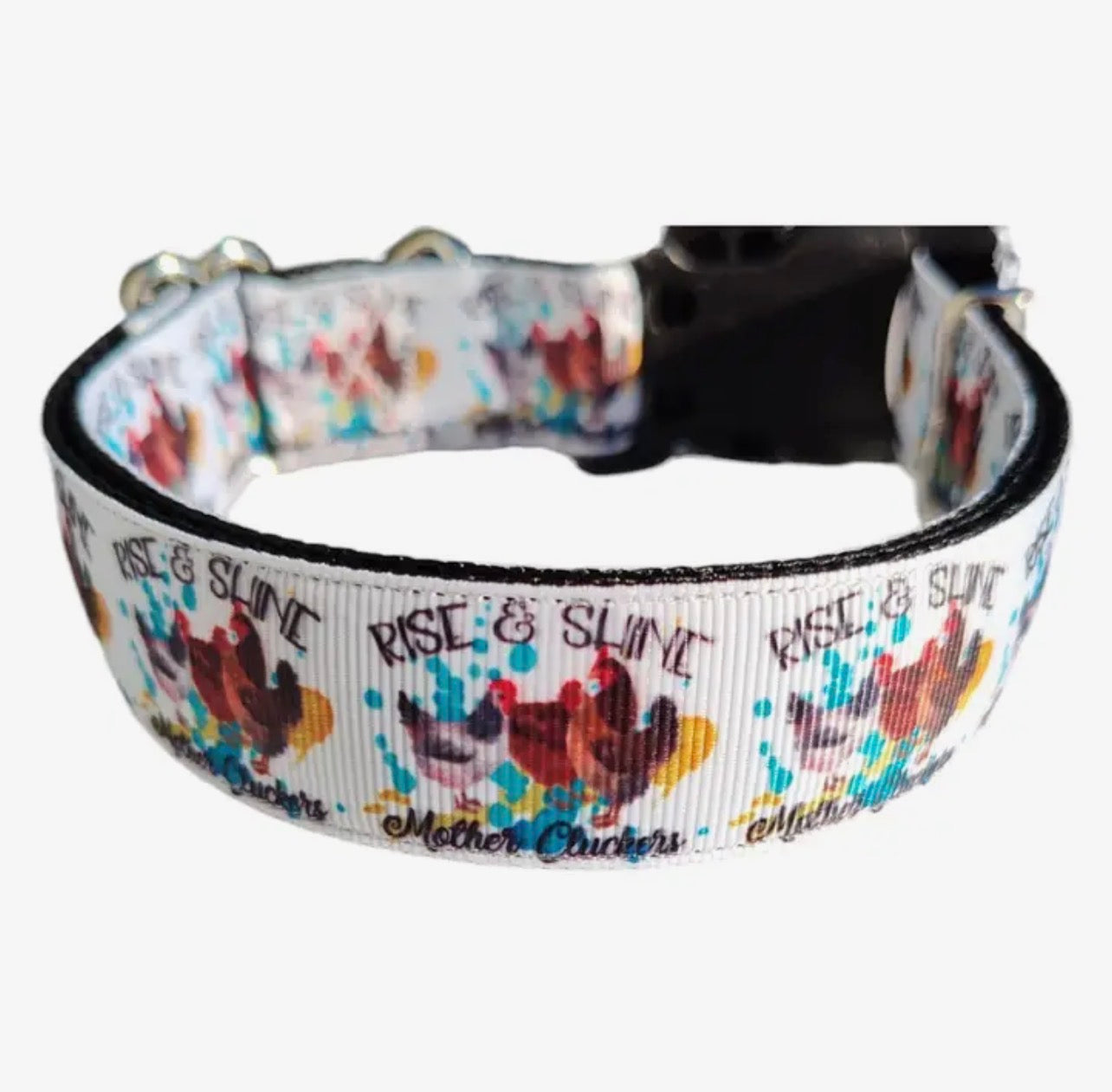 MOTHER CLUCKERS NYLON DOG COLLAR