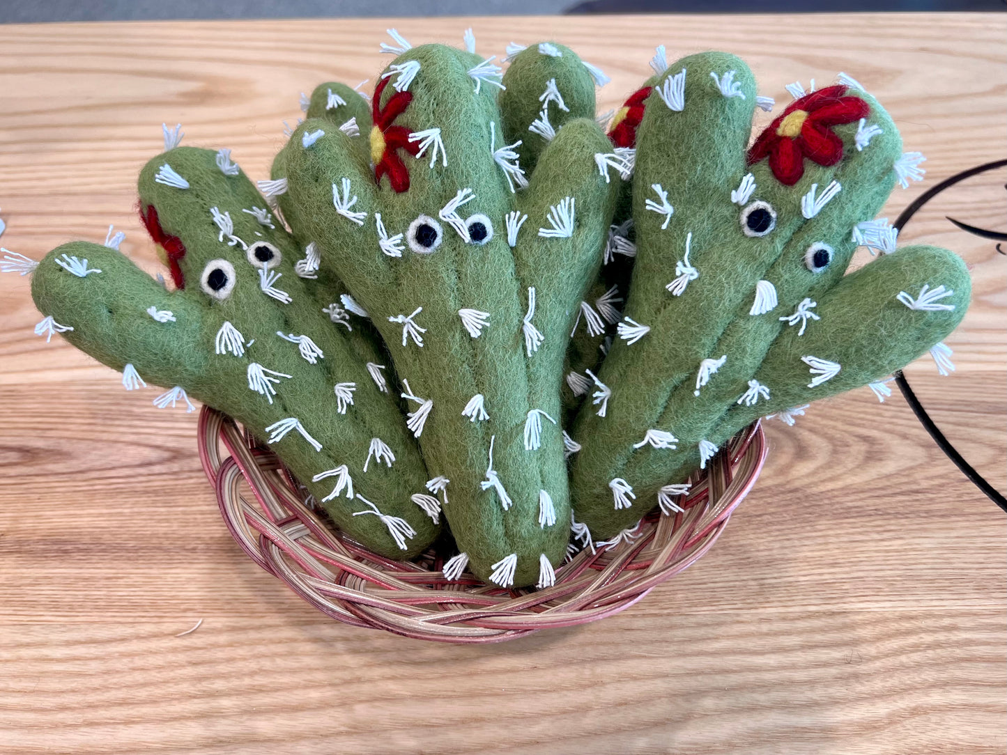 WHISKERS ‘N PAWS WOOL FELT CACTUS KICKER TOY