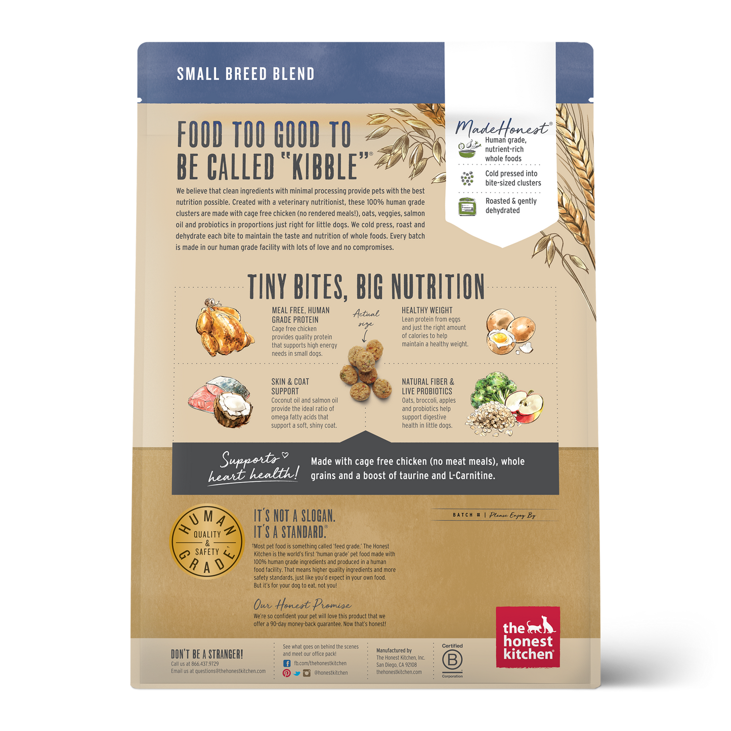 THE HONEST KITCHEN WHOLE GRAIN CHICKEN CLUSTERS-SMALL BREED (4.2 lbs)