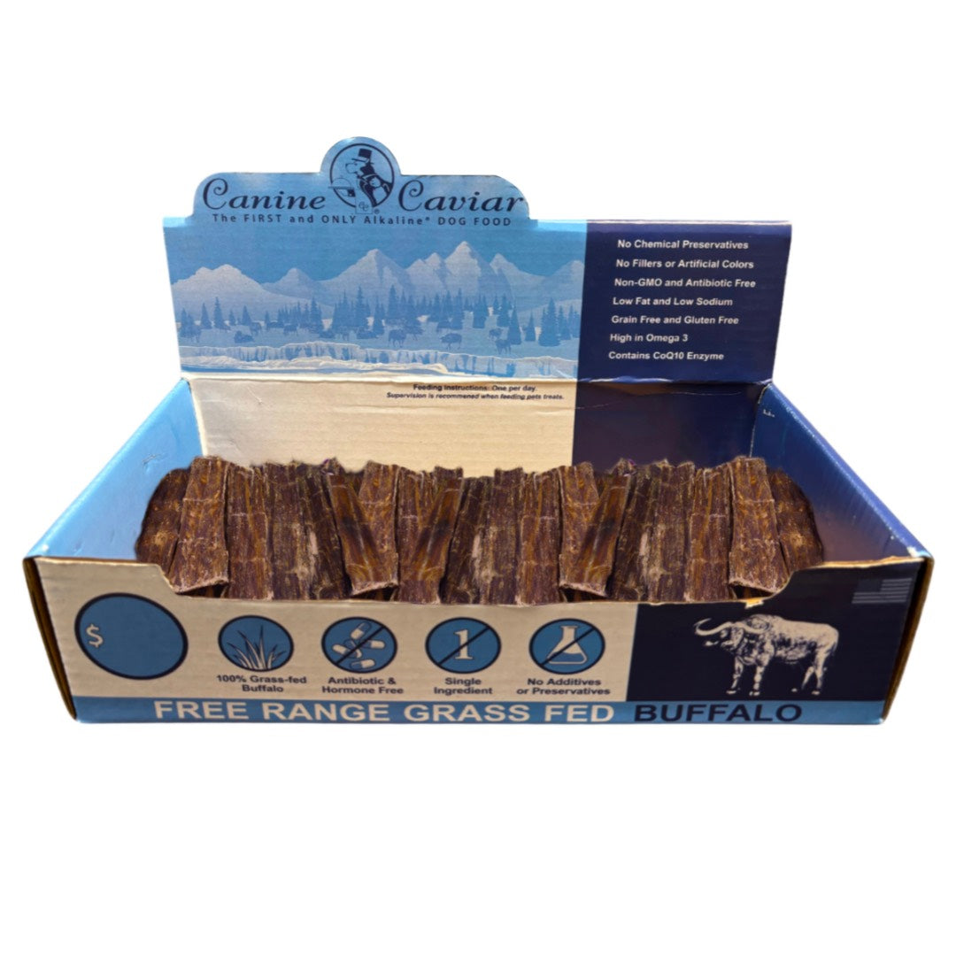 CANINE CAVIAR BUFFALO JERKY 12"