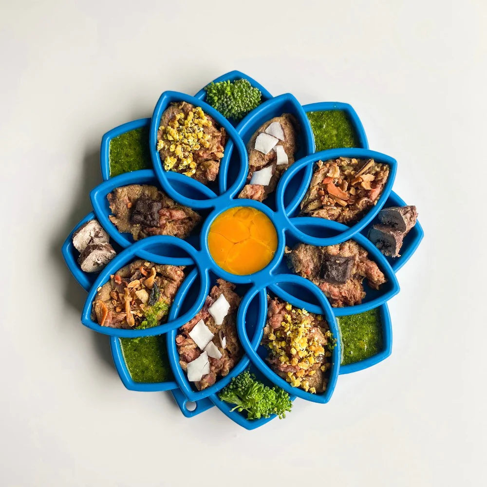 SODAPUP MANDALA DESIGN ETRAY ENRICHMENT TRAY FOR DOGS - BLUE