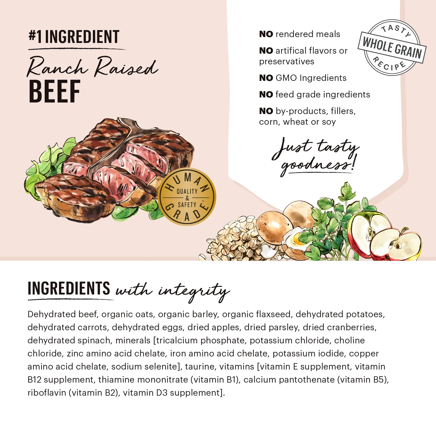 THE HONEST KITCHEN DEHYDRATED WHOLE GRAIN BEEF