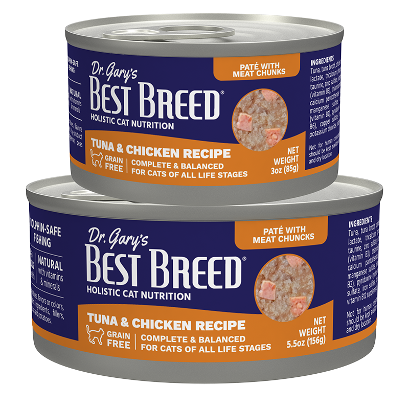 DR. GARY'S BEST BREED GRAIN-FREE WET CAT FOOD: TUNA & CHICKEN RECIPE (Copy)