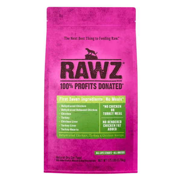 RAWZ CHICKEN, TURKEY & CHICKEN DRY CAT FOOD (1.75 LBS)