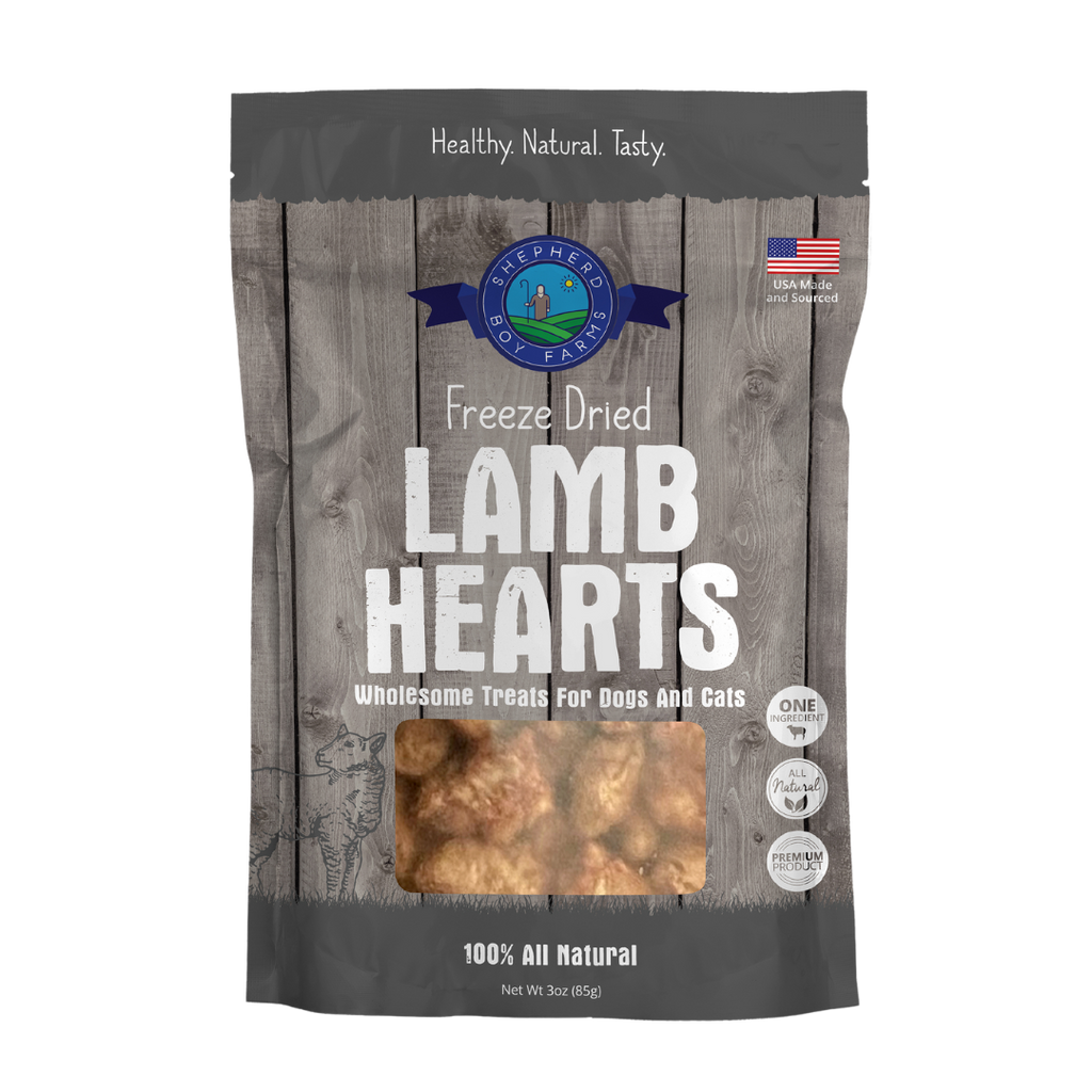 SHEPHERD BOY FARMS FREEZE DRIED LAMB HEARTS