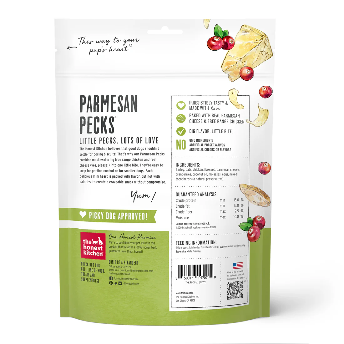THE HONEST KITCHEN PARMESAN PECKS: CHICKEN & CRANBERRY RECIPE