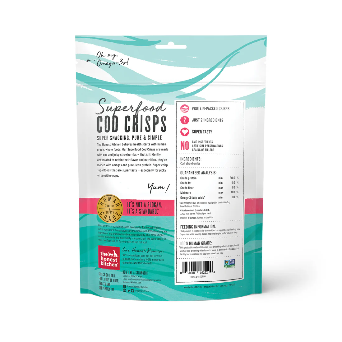 THE HONEST KITCHEN STRAWBERRY COD CRISPS