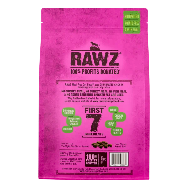 RAWZ CHICKEN, TURKEY & CHICKEN DRY CAT FOOD (7.8 LBS)