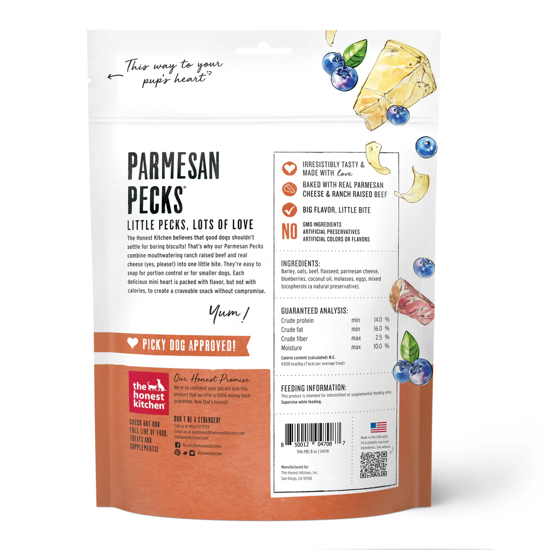 THE HONEST KITCHEN PARMESAN PECKS: BEEF & BLUEBERRY RECIPE