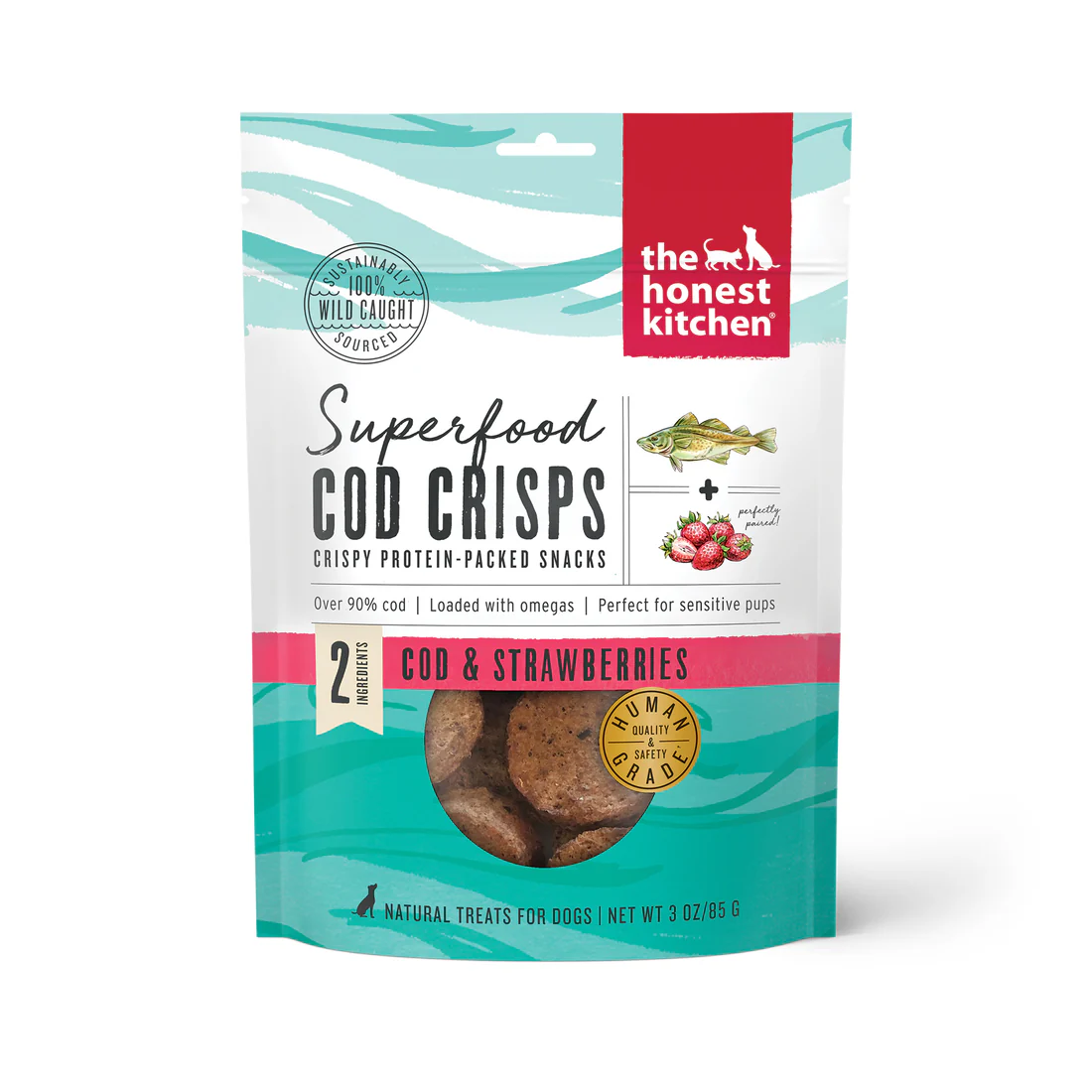 THE HONEST KITCHEN STRAWBERRY COD CRISPS