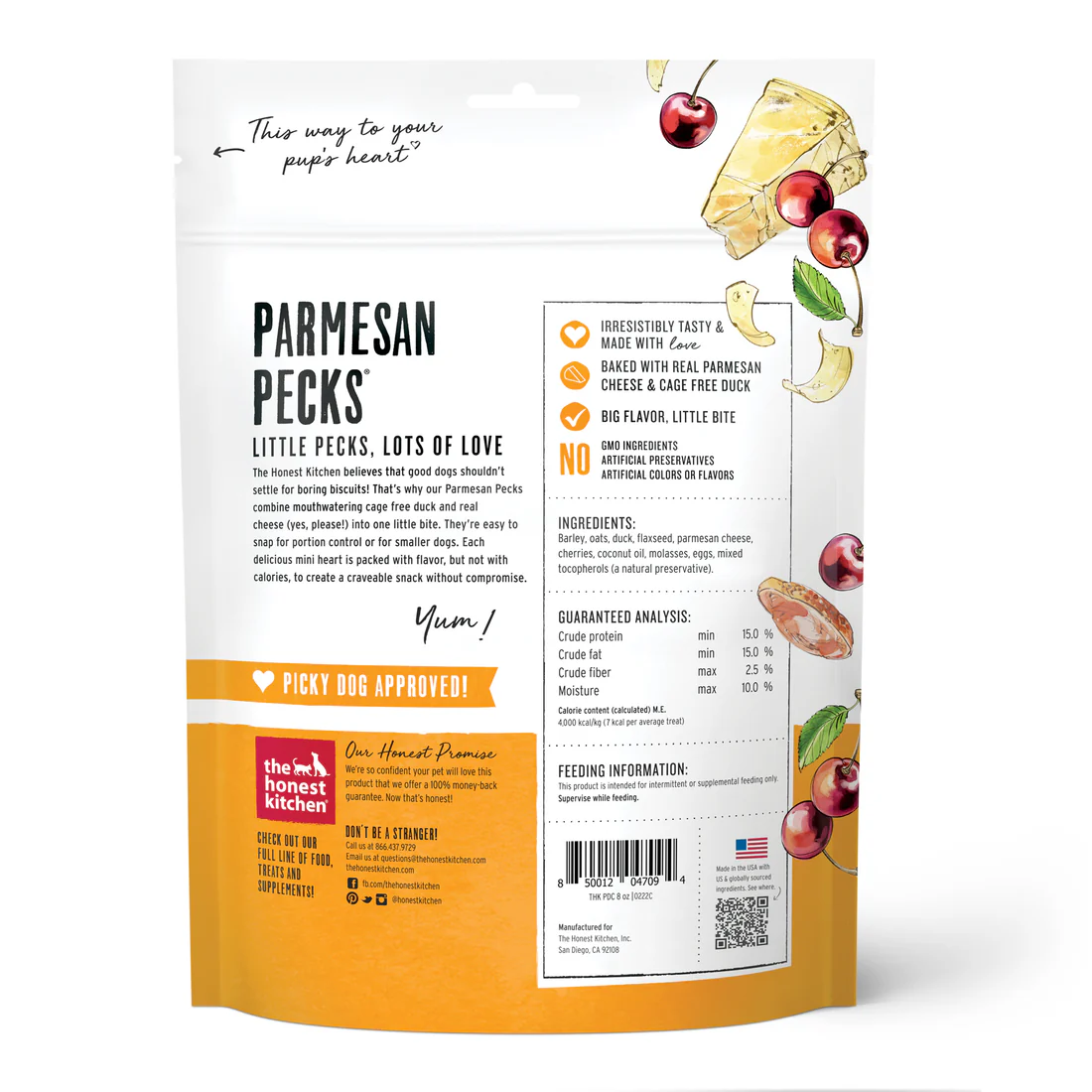 THE HONEST KITCHEN PARMESAN PECKS: DUCK & CHERRY RECIPE