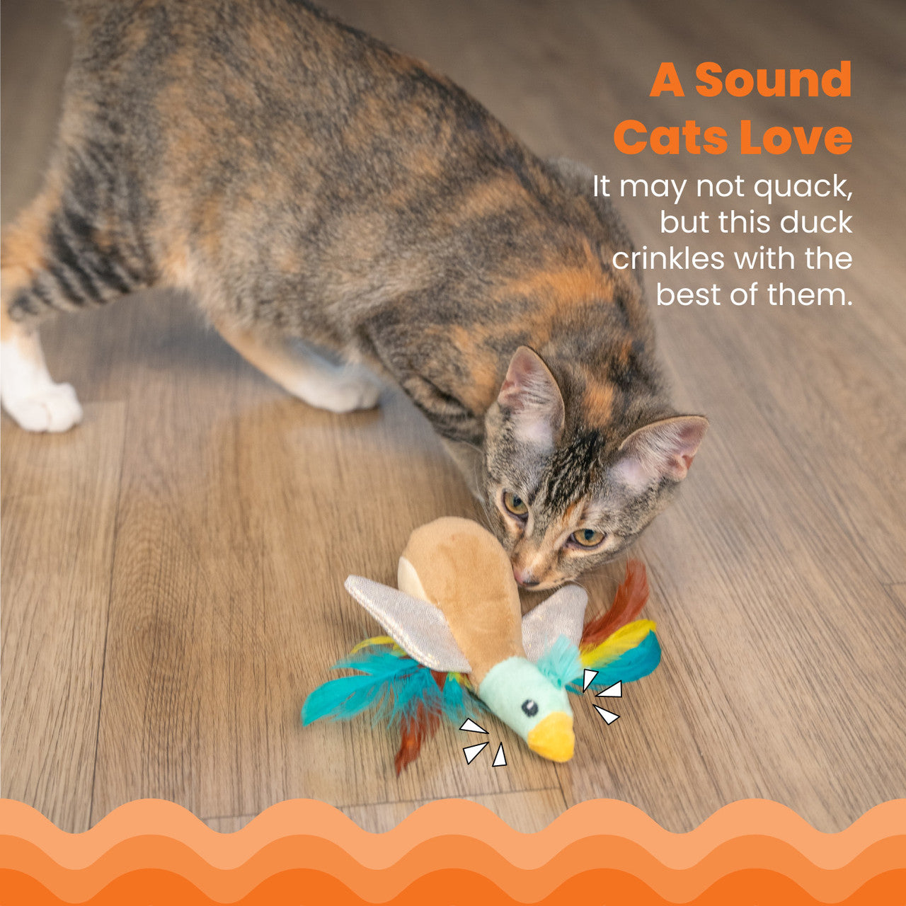 OUTWARD HOUND FLAPPERZ DUCK PLUSH CATNIP CAT TOY