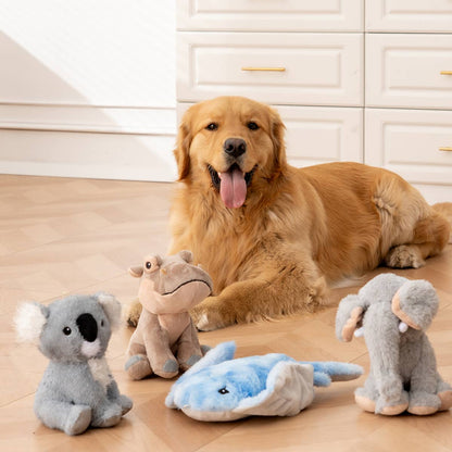 Hippo with Squeaker Dog Toy