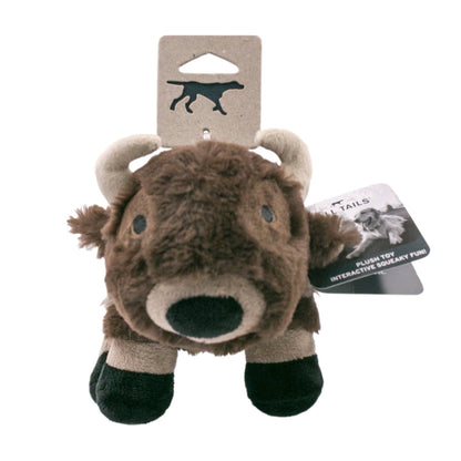 Tall Tails Plush Buffalo Squeaker Toy 9"