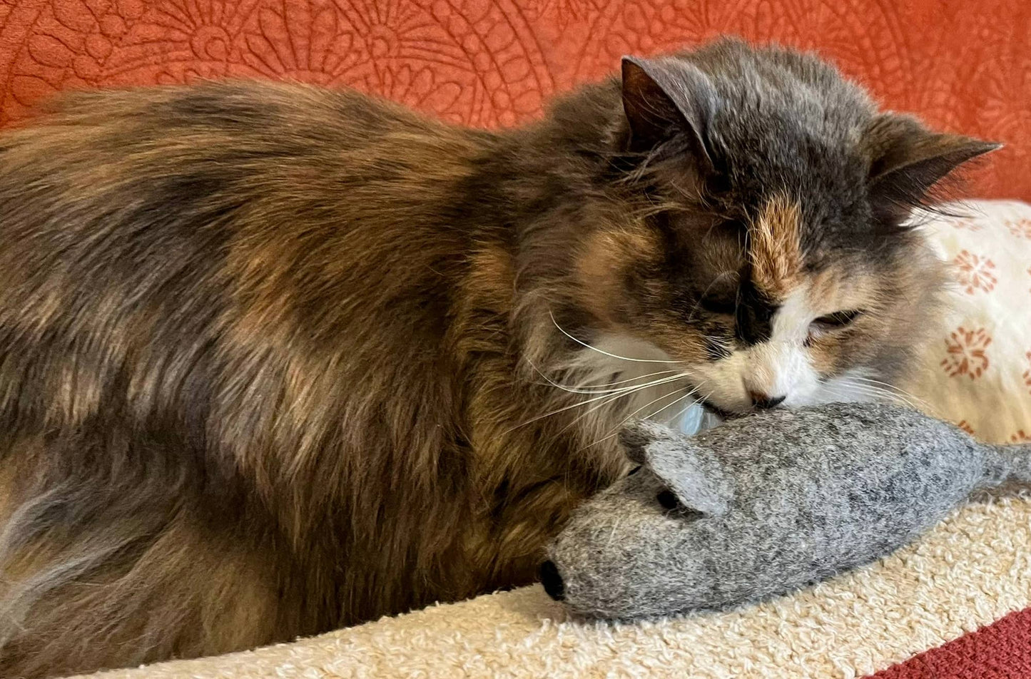 WHISKERS ‘N PAWS LARGE WOOL FELT MOUSE