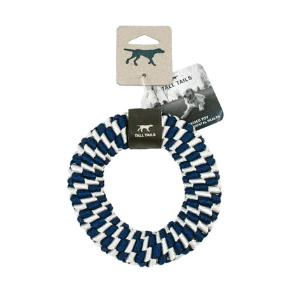 Tall Tails Braided Ring Toy, Navy - 6"