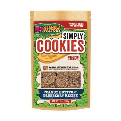 K9 GRANOLA SIMPLY COOKIES PEANUT BUTTER N’ BLUEBERRY