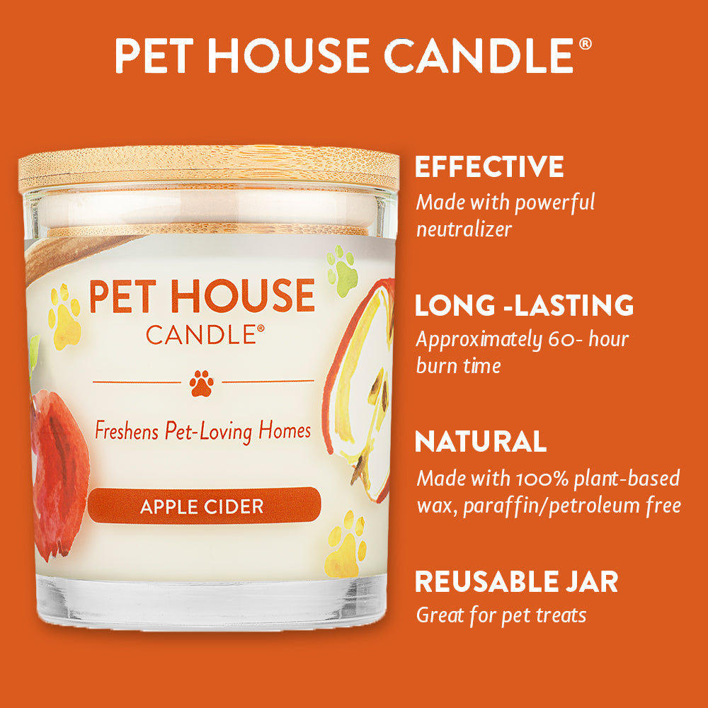 PET HOUSE CANDLE APPLE CIDER