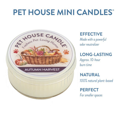 PET HOUSE CANDLE MINI FALLING LEAVES