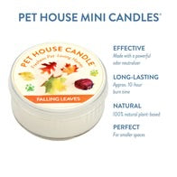 PET HOUSE CANDLE MINI FALLING LEAVES