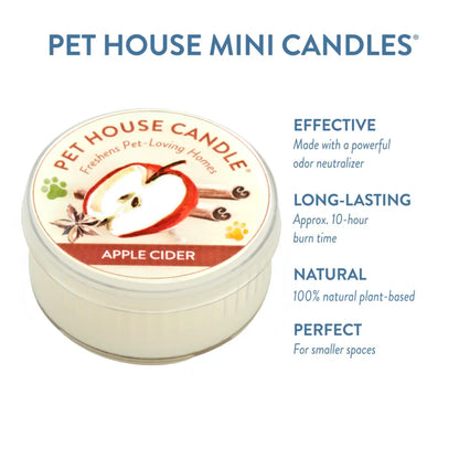 PET HOUSE CANDLE MINI APPLE CIDER