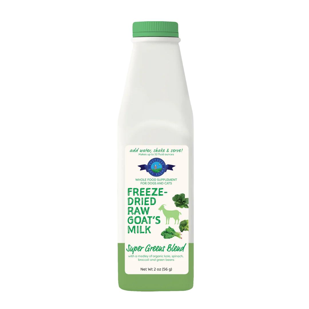 SHEPHERD BOY FARMS FREEZE DRIED GOAT MILK SUPER GREENS 2 oz
