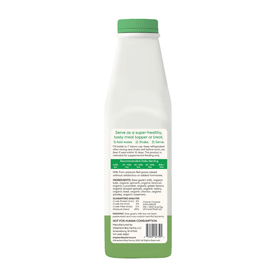 SHEPHERD BOY FARMS FREEZE DRIED GOAT MILK SUPER GREENS 2 oz