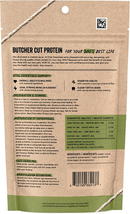 VITAL ESSENTIALS FREEZE DRIED RABBIT BITES