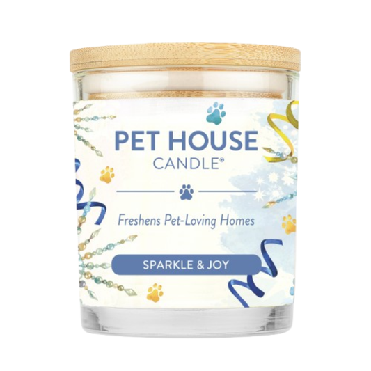 PET HOUSE CANDLE SPARKLE & JOY