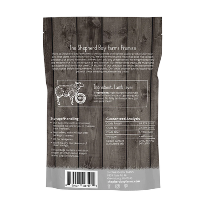 SHEPHERD BOY FARMS FREEZE DRIED LAMB LIVER
