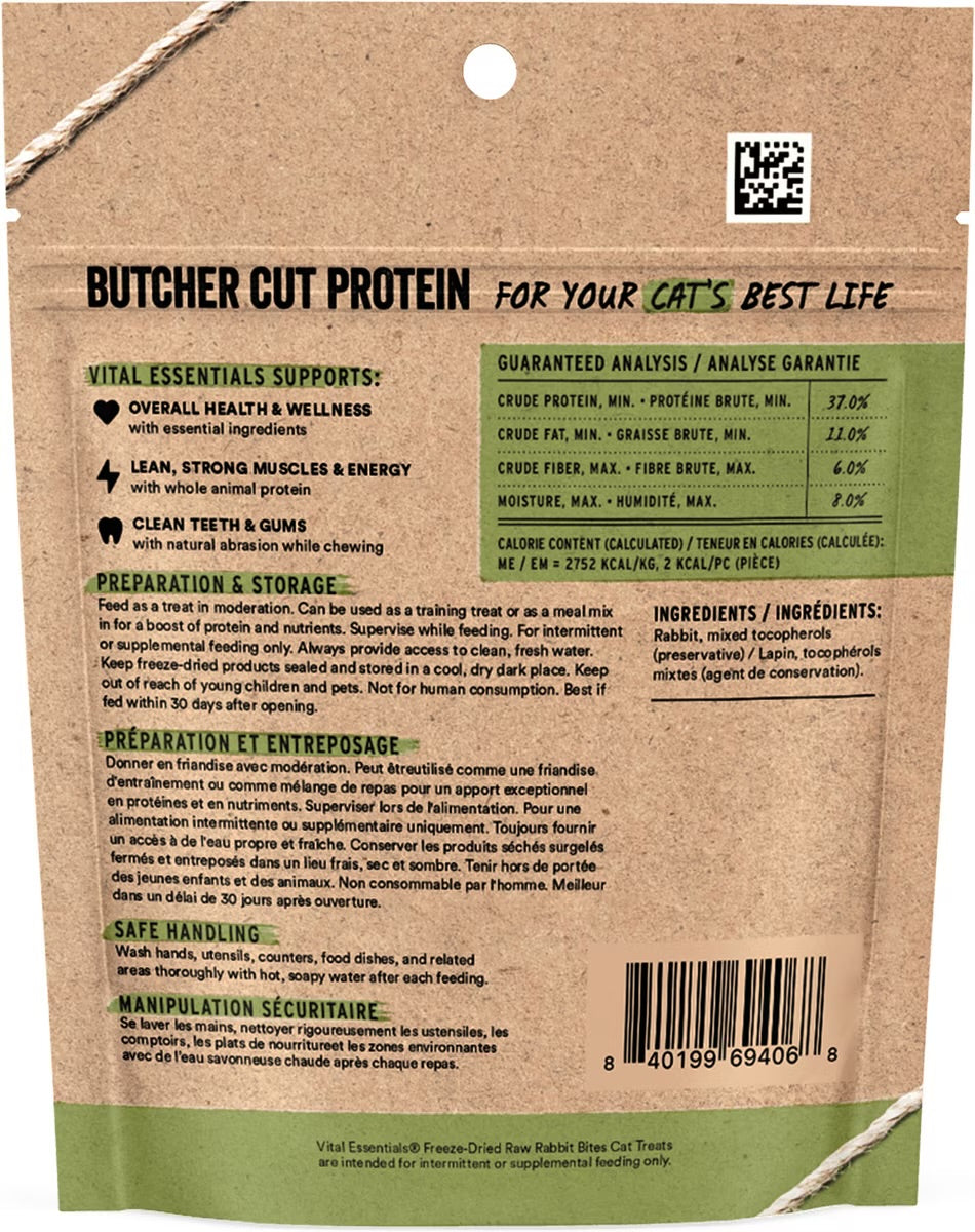 VITAL ESSENTIALS FREEZE DRIED RABBIT BITES