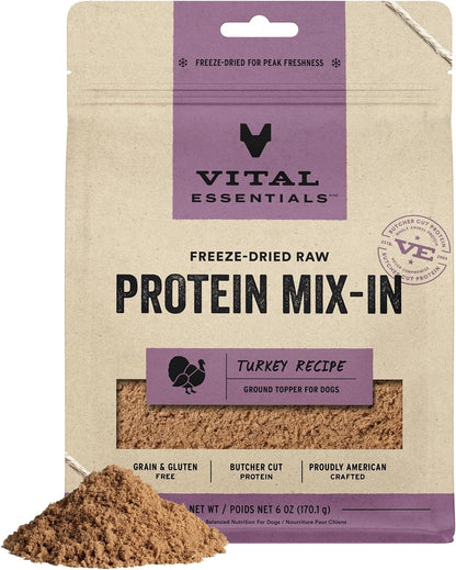 VITAL ESSENTIALS FREEZE DRIED RAW TURKEY PROTEIN MIX IN