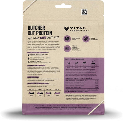 VITAL ESSENTIALS FREEZE DRIED RAW TURKEY PROTEIN MIX IN