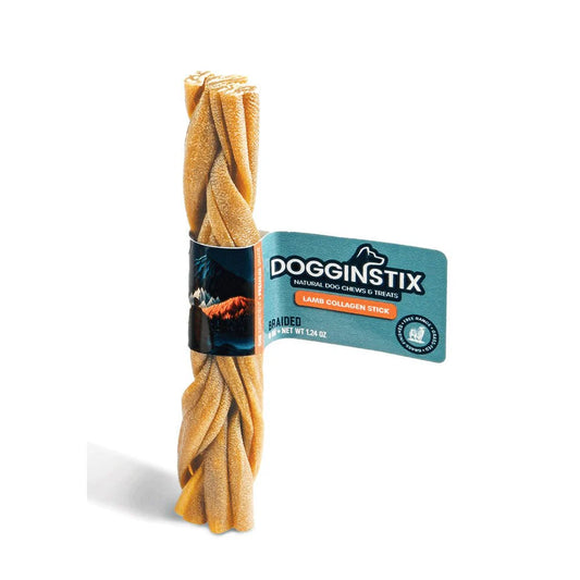 BRAIDED LAMB COLLAGEN STICK 6”