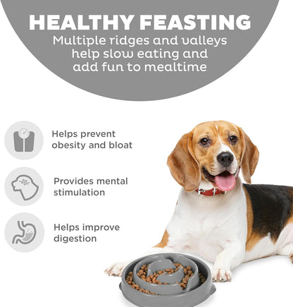 OUTWARD HOUND FUN FEEDER GREY DROP PATTERN