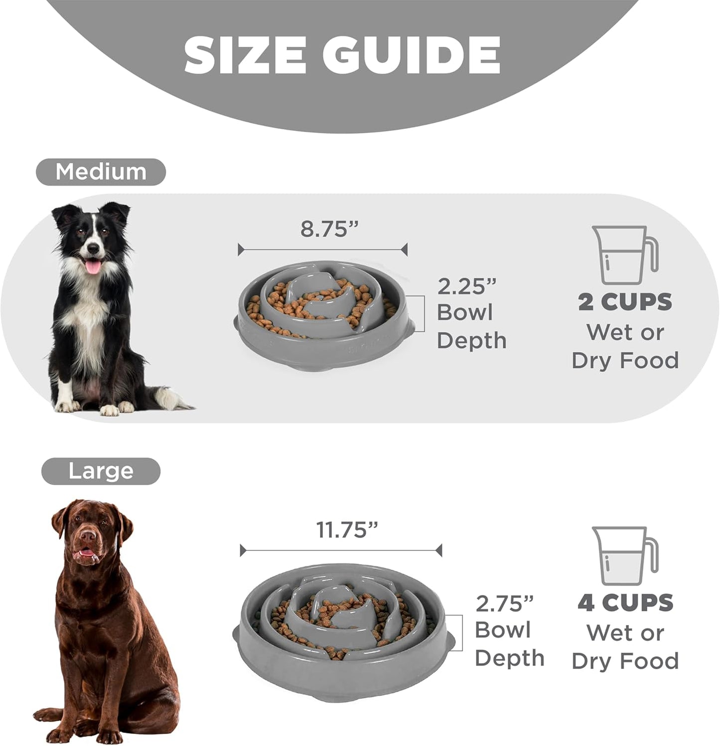 OUTWARD HOUND FUN FEEDER GREY DROP PATTERN