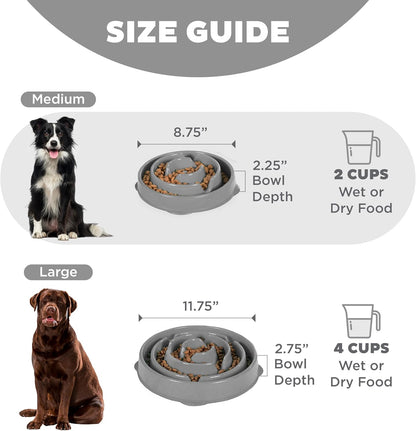 OUTWARD HOUND FUN FEEDER GREY DROP PATTERN