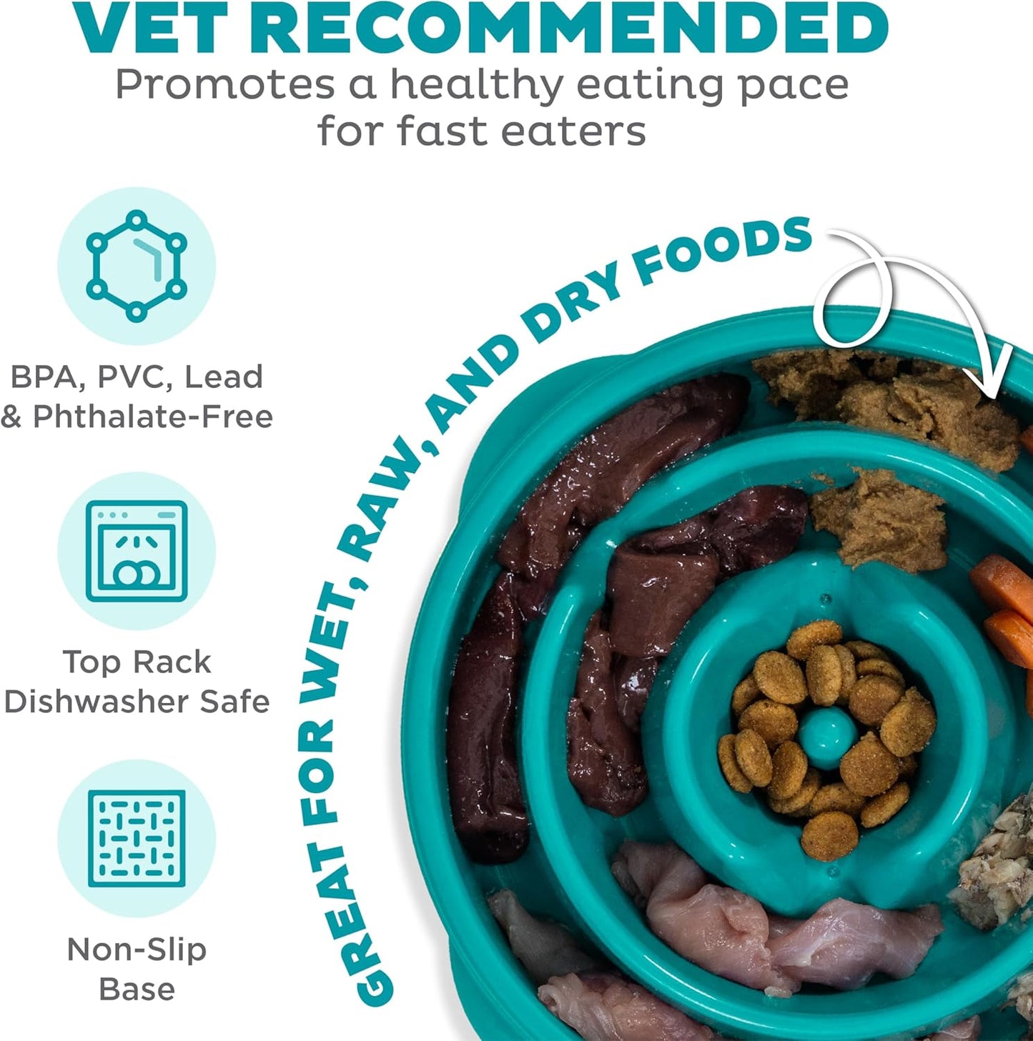 OUTWARD HOUND FUN FEEDER TURQUOISE DROP PATTERN