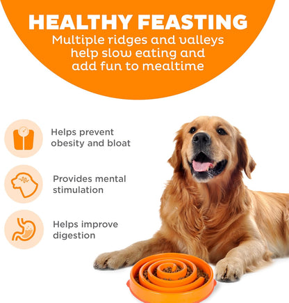 OUTWARD HOUND FUN FEEDER ORANGE SWIRL PATTERN