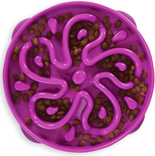 OUTWARD HOUND FUN FEEDER PURPLE FLOWER PATTERN