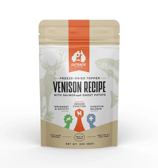 OUTBACK BONES FREEZE DRIED VENISON TOPPER