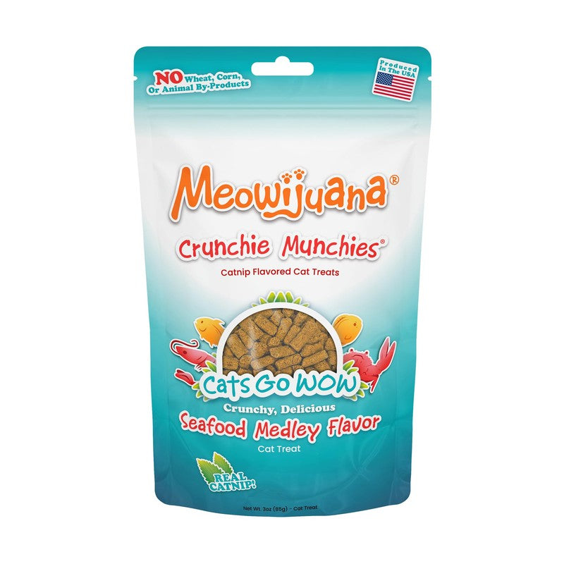MEOWIJUANA CRUNCHIE MUNCHIES SEAFOOD MEDLEY FLAVOR